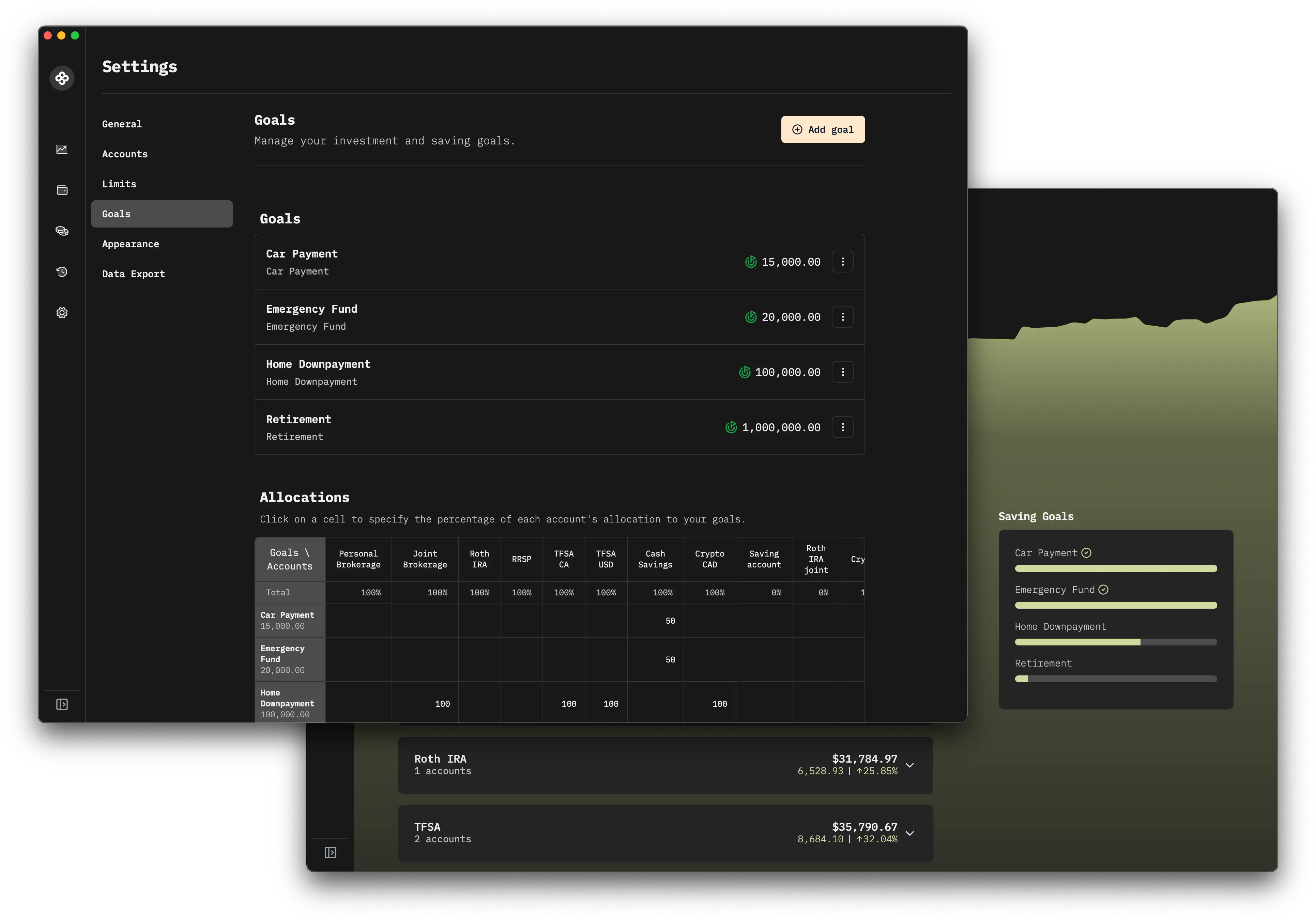 Goals Tracking