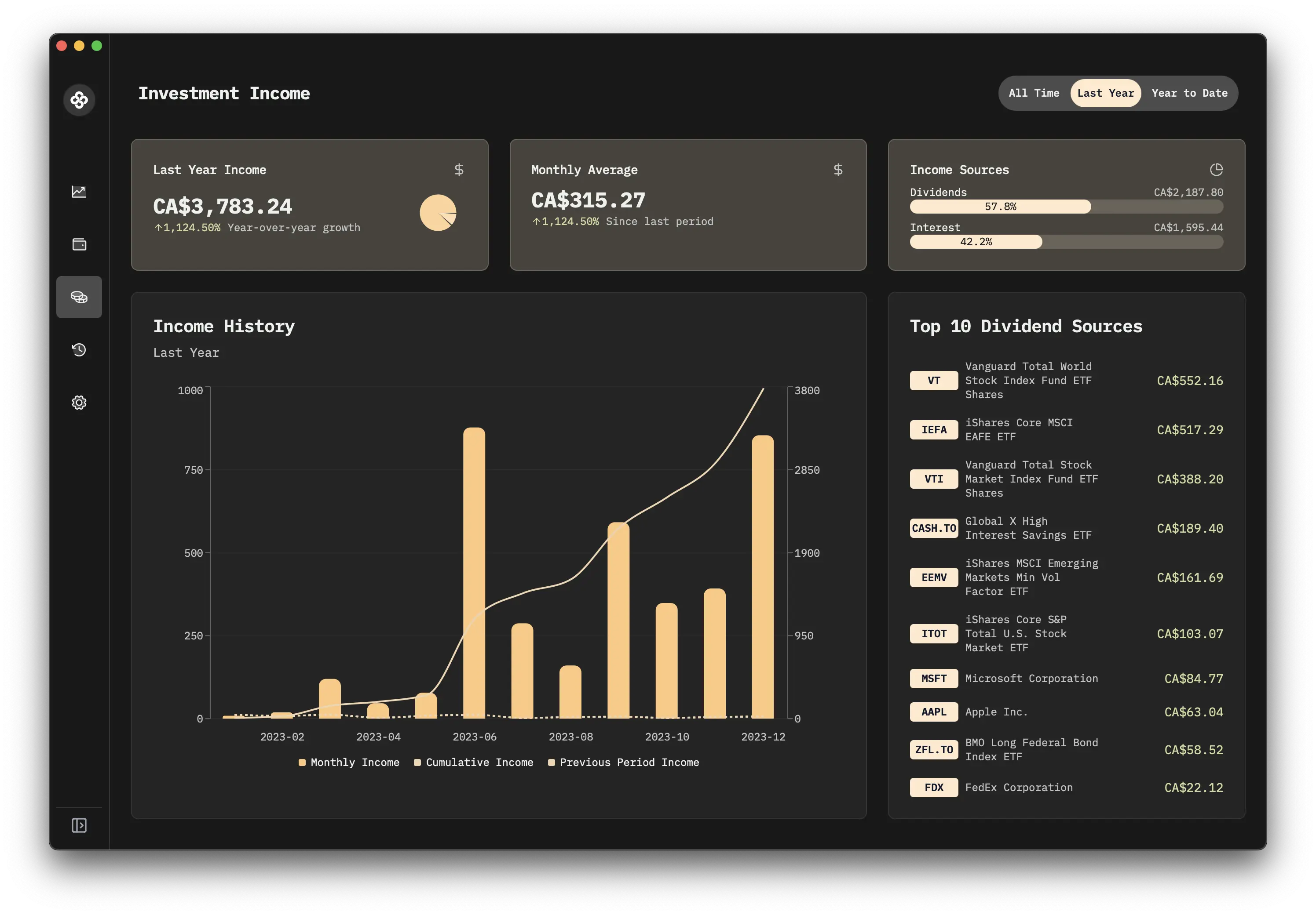 Income Tracking